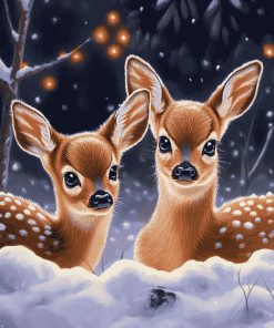 Aesthetic Winter Deer Diamond Painting