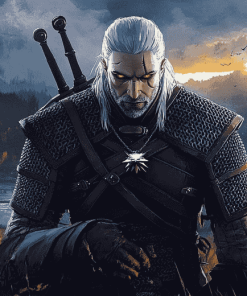 Aesthetic Witcher Video Game Diamond Painting