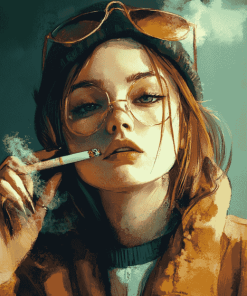 Aesthetic Woman Smokers Diamond Painting