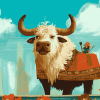 Aesthetic Yak Animation Diamond Painting