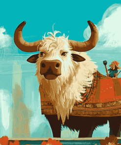 Aesthetic Yak Animation Diamond Painting