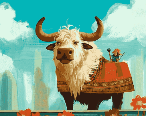 Aesthetic Yak Animation Diamond Painting