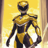 Aesthetic Yellow Power Ranger Diamond Painting