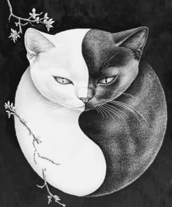 Aesthetic Yin Yang Cats Diamond Painting