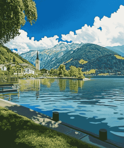 Aesthetic Zell Am See Lakes Diamond Painting