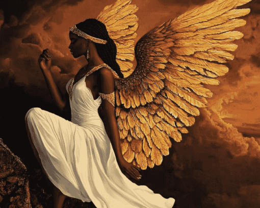 African Angelic Fantasy Diamond Painting