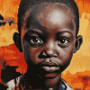 African Kids Beauty Diamond Painting