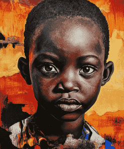 African Kids Beauty Diamond Painting