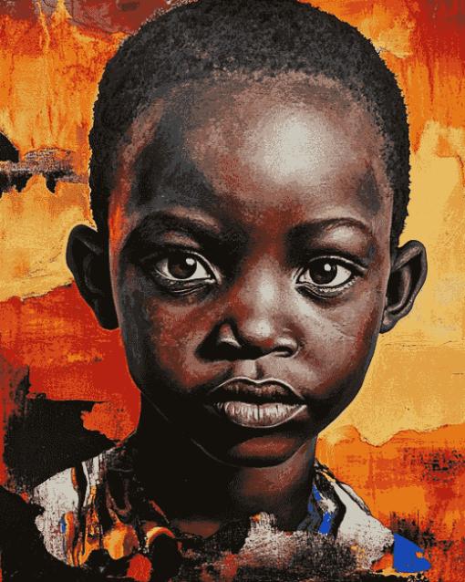 African Kids Beauty Diamond Painting