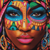 African Lady Colorful Diamond Painting