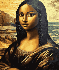 Afro Black Mona Lisa Diamond Painting