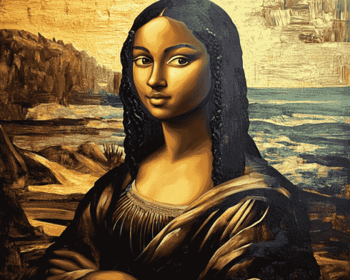 Afro Black Mona Lisa Diamond Painting