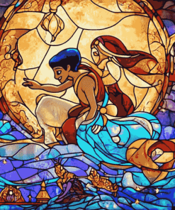 Aladdin Stained Glass Animation Diamond Painting