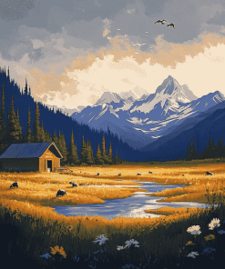 Alaska National Parks Landscapes Diamond Painting