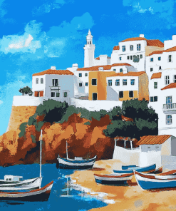 Albufeira Cityscape Diamond Painting