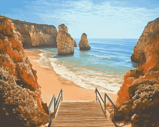 Algarve Portugal Beaches Diamond Painting