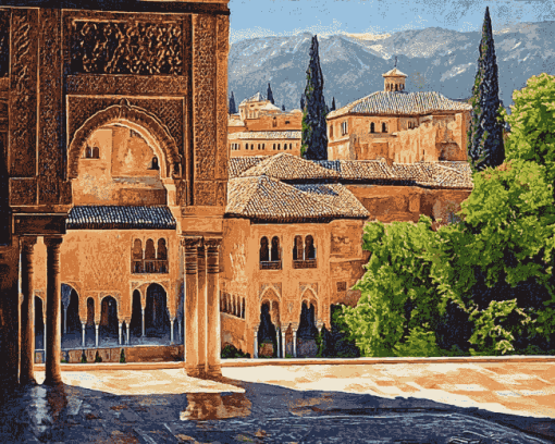 Alhambra Granada Spain Diamond Painting