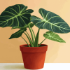 Alocasia Plant Leaf Diamond Painting