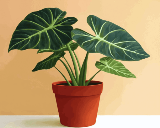 Alocasia Plant Leaf Diamond Painting