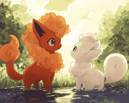 Alolan Vulpix Pokemon Diamond Painting