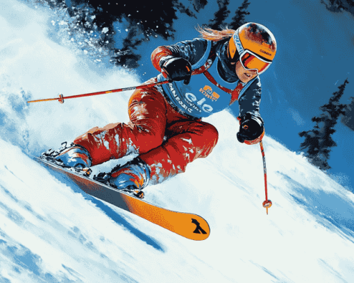 Alpine Ski Adventure Diamond Painting