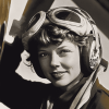 Amelia Earhart Aviator Woman Diamond Painting