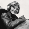 Amelia Earhart Black and White Diamond Painting