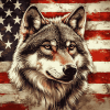 American Wolf Diamond Painting