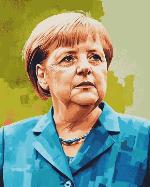 Angela Merkel Famous Politician Diamond Painting