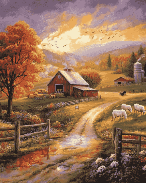 Animals in Rural Landscapes Diamond Painting