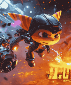 Animated Ratchet And Clank Diamond Painting