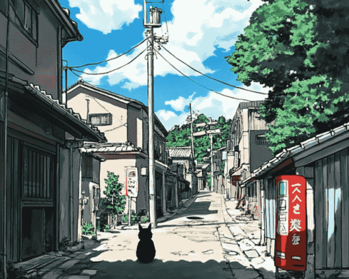 Anime Cityscape Diamond Painting