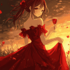 Anime Girls in Red Diamond Painting