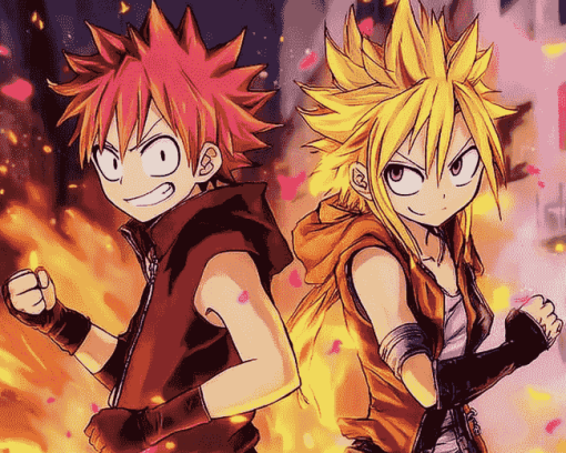 Anime Natsu and Lucy Diamond Painting