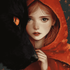 Anime Red Riding Hood Fantasy Diamond Painting