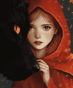 Anime Red Riding Hood Fantasy Diamond Painting