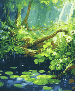 Anime Style Plants Diamond Painting