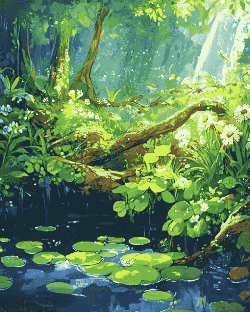 Anime Style Plants Diamond Painting