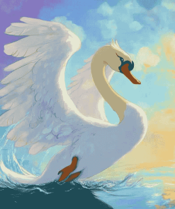 Anime Swan Cartoon Diamond Painting