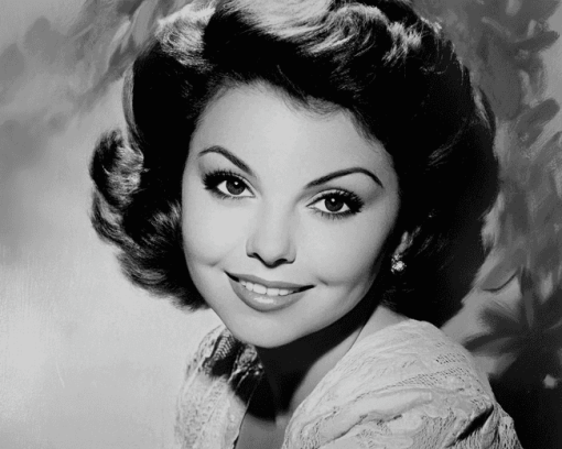 Annette Funicello in Black and White Diamond Painting