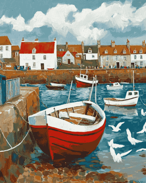 Anstruther Boats Lake Diamond Painting