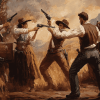 Antique Gun Fight Diamond Painting