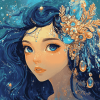 Aquarius Fantasy Girl Diamond Painting