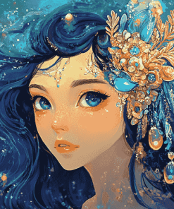 Aquarius Fantasy Girl Diamond Painting