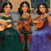 Arab Musician Women Animation Diamond Painting