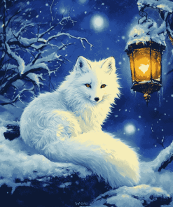 Arctic Fox Winter Fantasy Diamond Painting