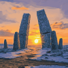 Arctic Henge National Park Sunset Diamond Painting