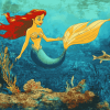 Ariel and Flounder Mermaid Diamond Painting