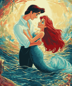 Ariel and Prince Eric Disney Diamond Painting