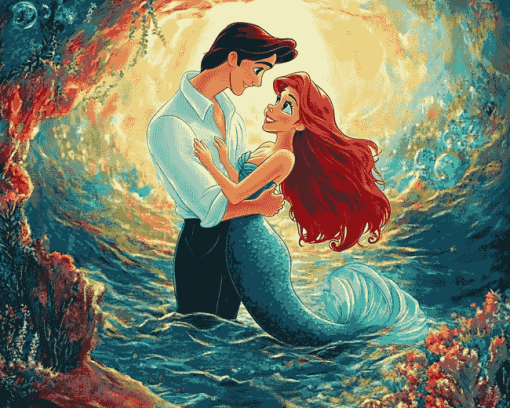 Ariel and Prince Eric Disney Diamond Painting